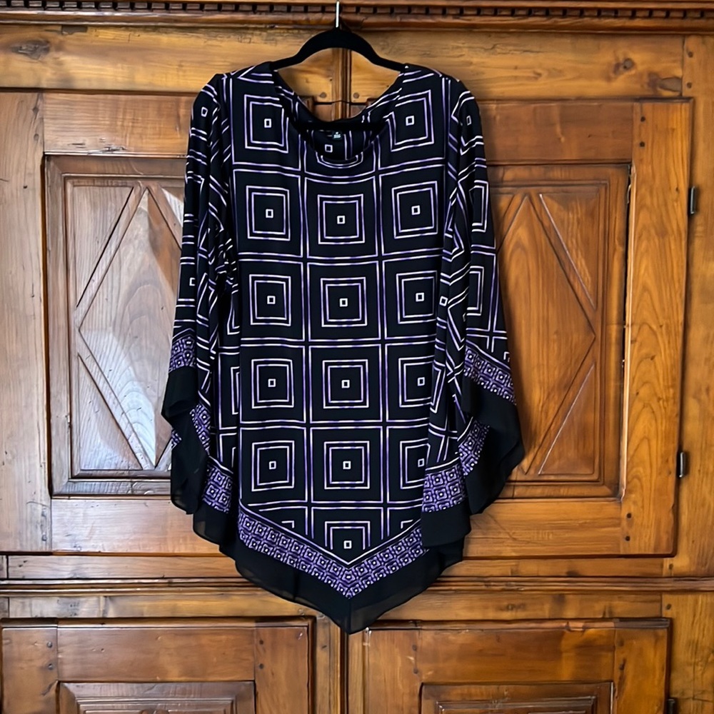 Purple and black tunic top. Worn once.
